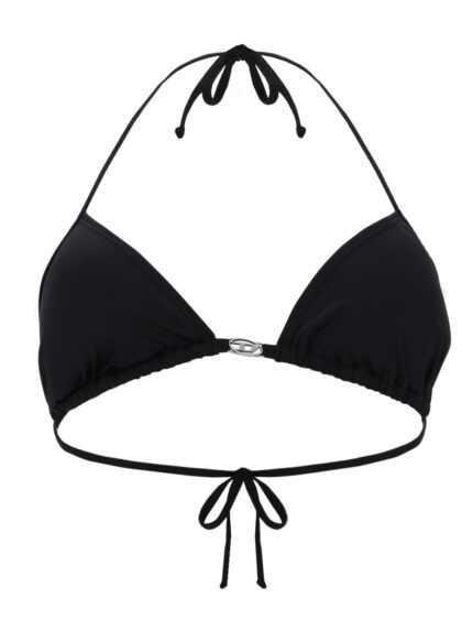 Diesel TOP BIKINI IN NYLON CON CHIUSURA A LACCETTI