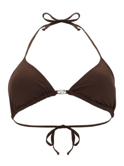 Diesel TOP BIKINI IN NYLON CON CHIUSURA A LACCETTI