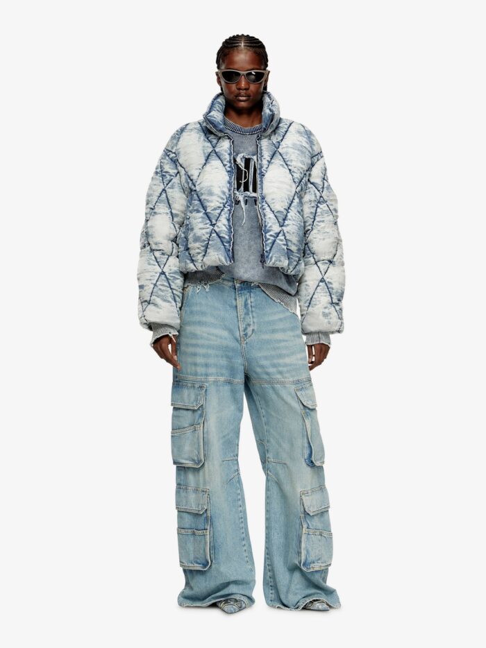 Diesel W-Histel Denim Down Jacket