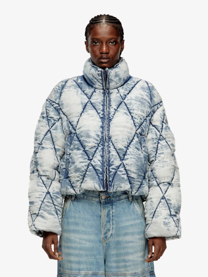 Diesel W-Histel Denim Down Jacket
