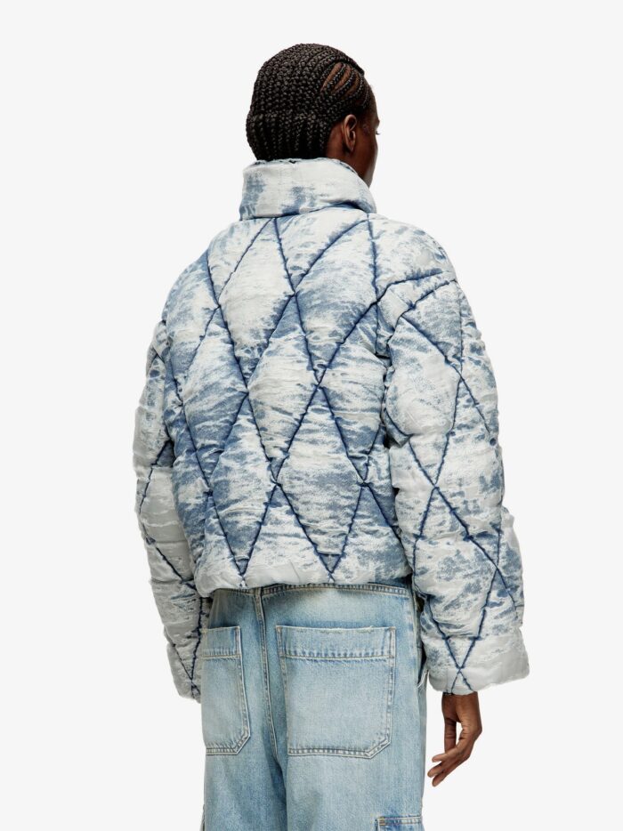 Diesel W-Histel Denim Down Jacket