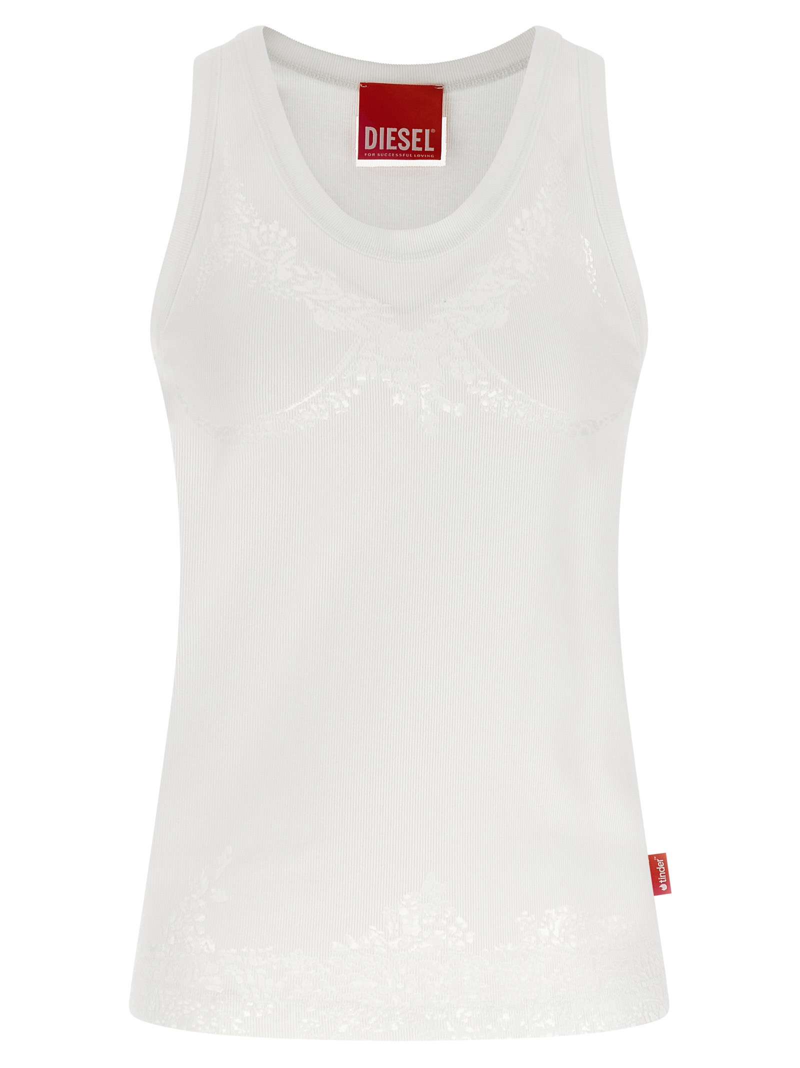 Diesel X Tinder 'Pr-T-Anki-Lace-R' Tank Top