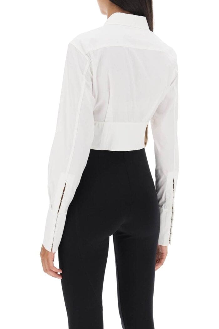 Dion Lee Cropped Shirt With Underbust Corset