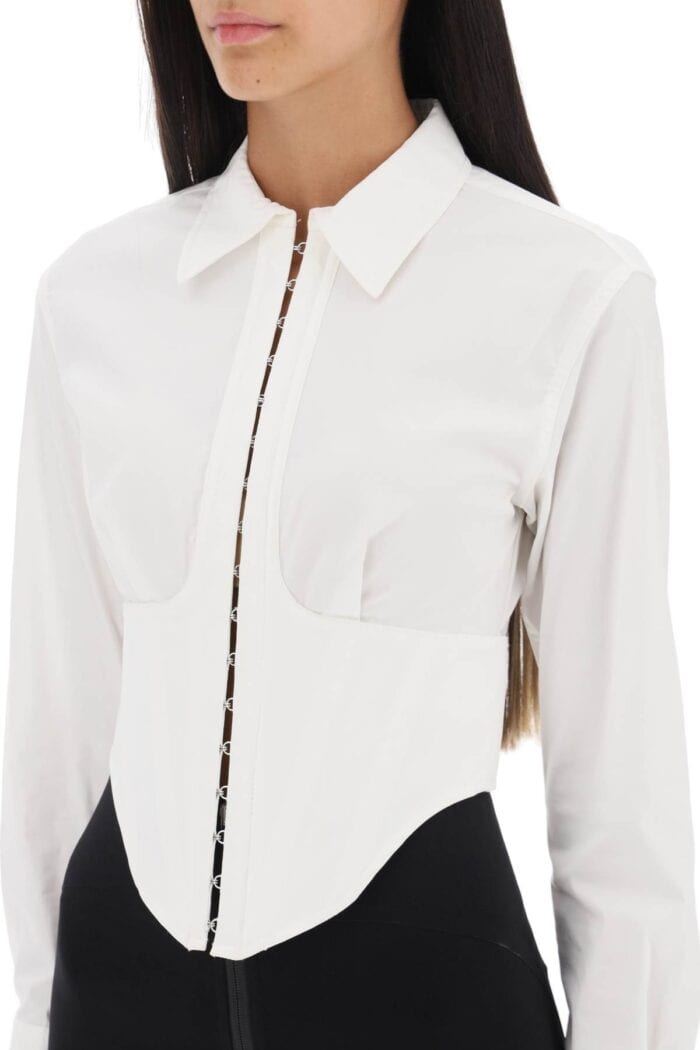 Dion Lee Cropped Shirt With Underbust Corset