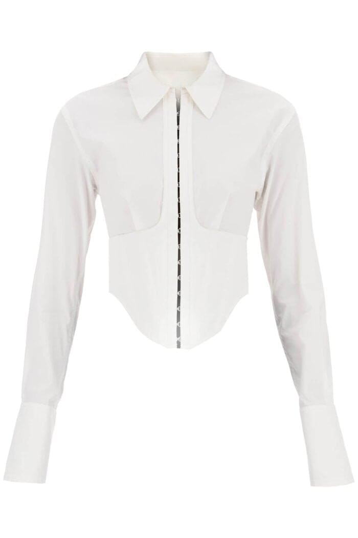 Dion Lee Cropped Shirt With Underbust Corset