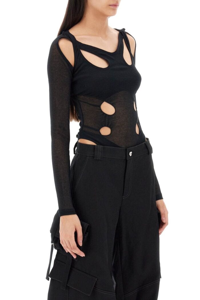 Dion Lee Long-sleeved Bodysuit With Cut-outs