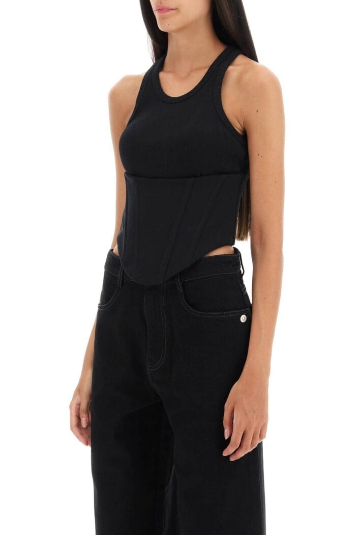 Dion Lee Tank Top With Underbust Corset