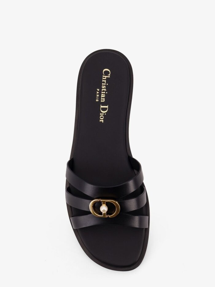 Dior 30M Leather Sandals With Metal CD Logo