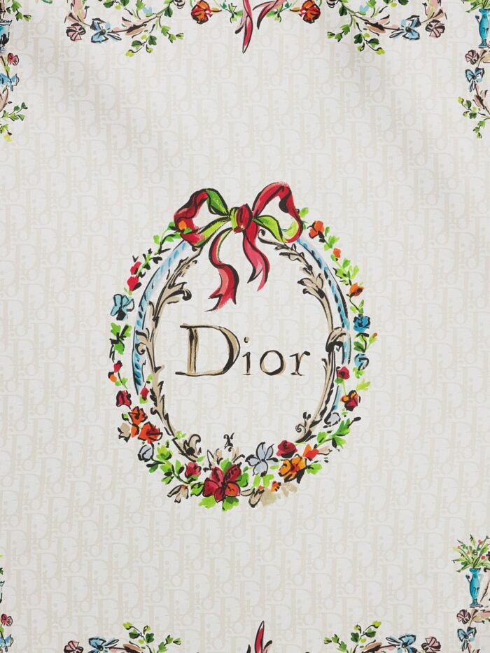 Dior Arabesque Dioriviera 90 Silk Foulard