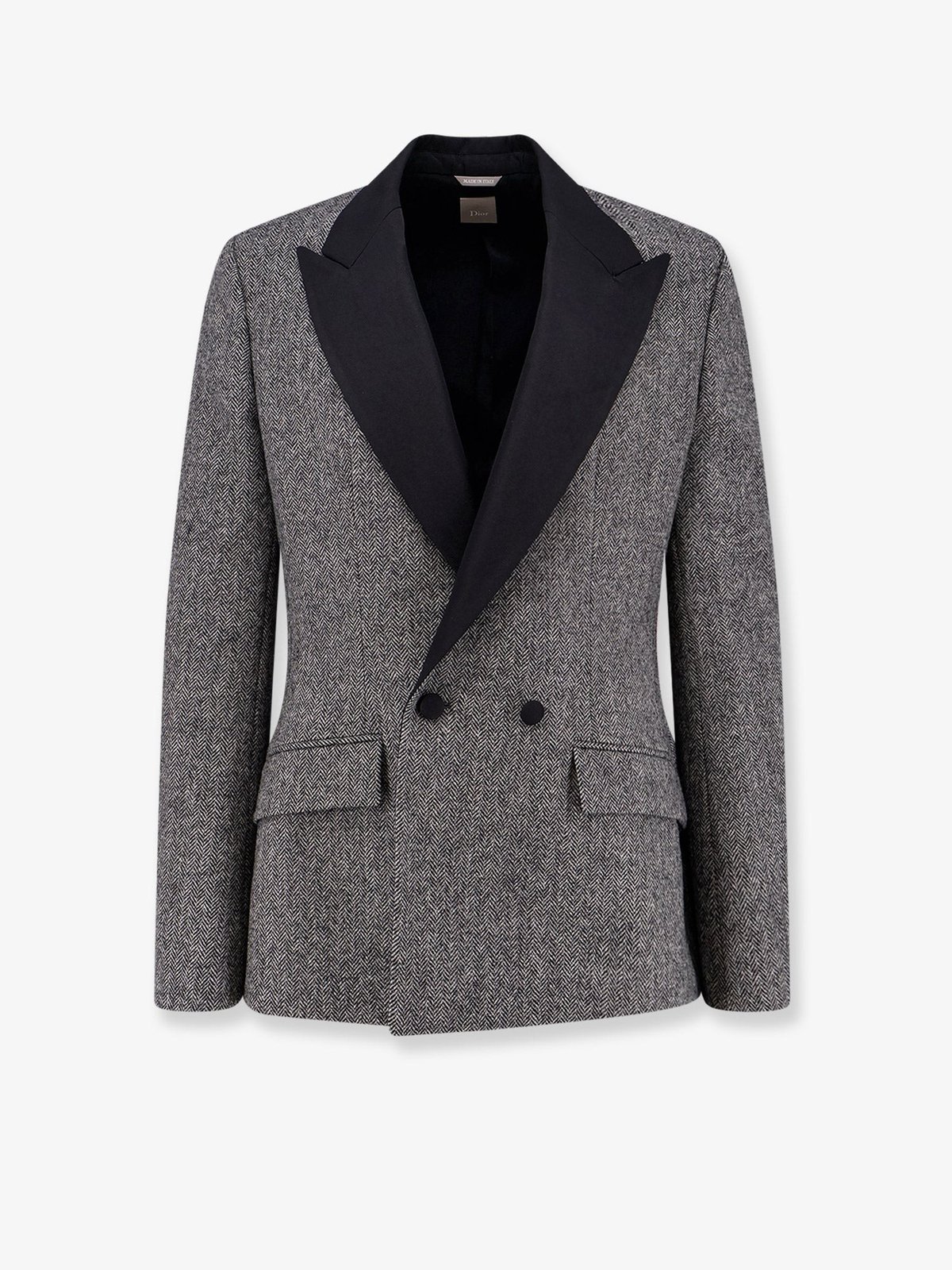 Dior Bar Herringbone Virgin Wool Blazer