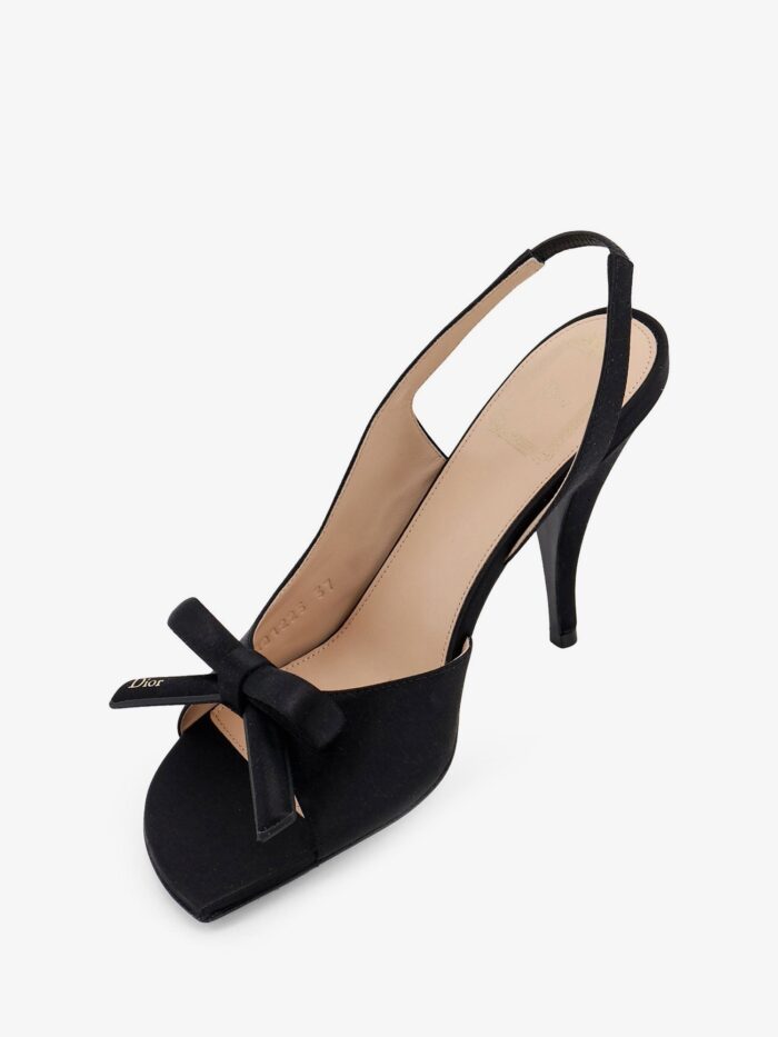 Dior Bow Satin Sandals With Logo Bow Detail