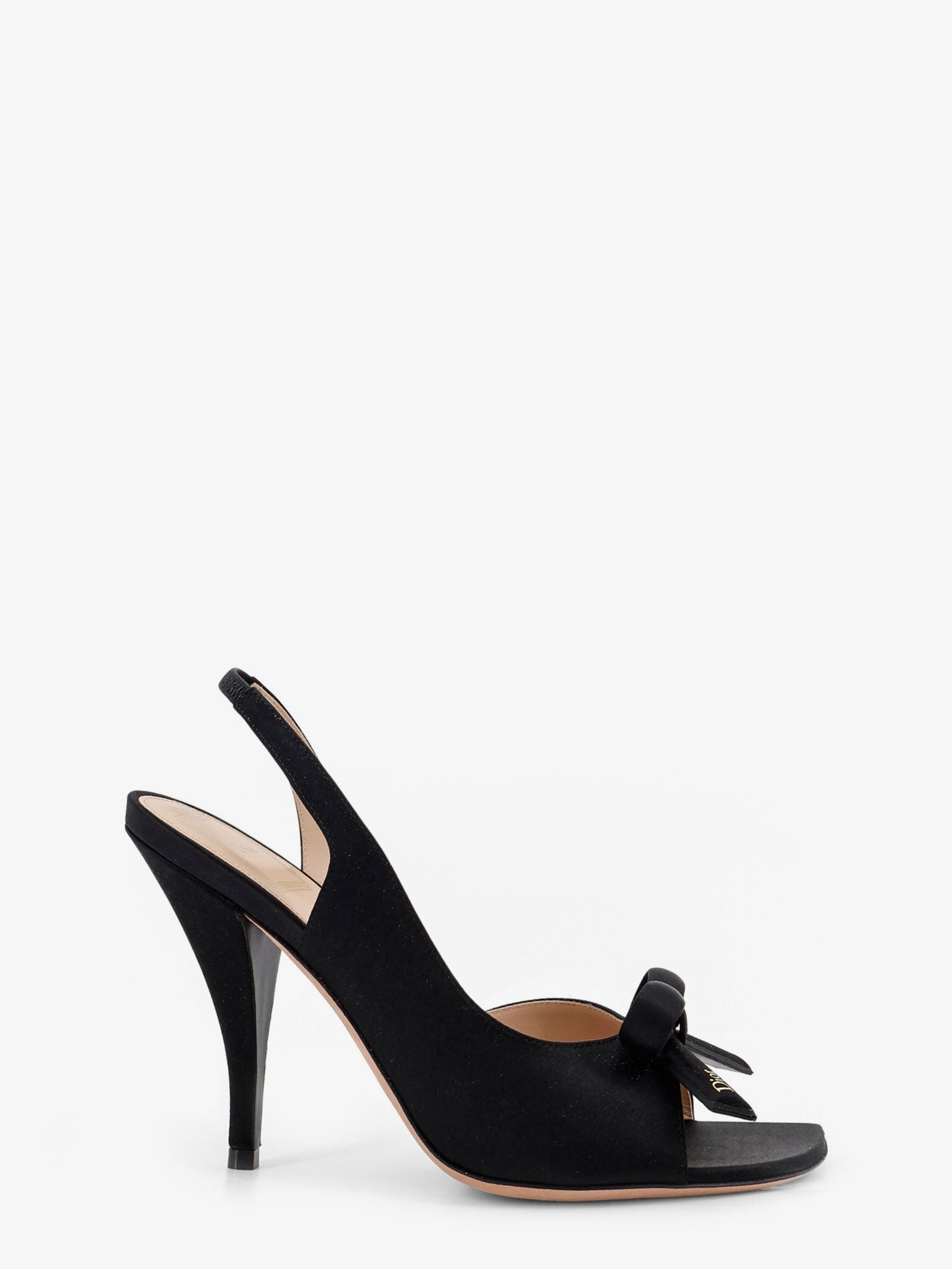 Dior Bow Satin Sandals With Logo Bow Detail