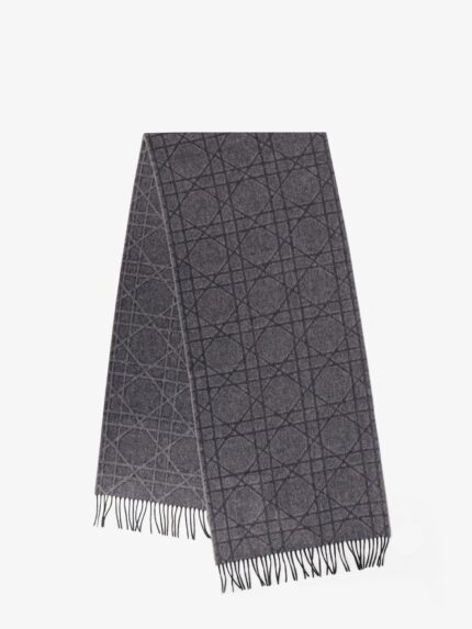 Dior Cannage Cashmere And Wool Scarf