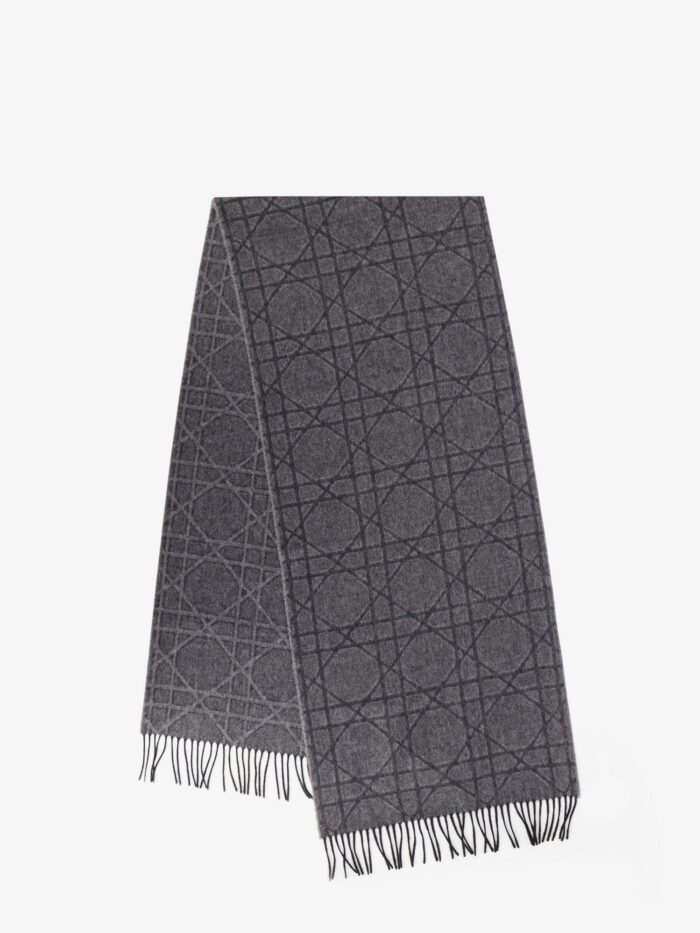 dior cannage cashmere and wool scarf Dior Cannage Cashmere And Wool Scarf