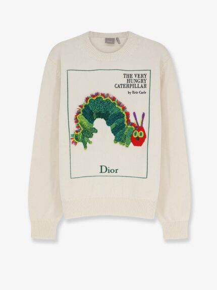 Dior Cotton And Wool Sweater With Book Cover Embroidery