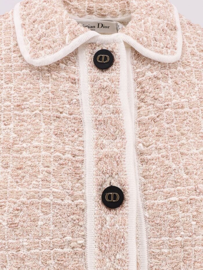 Dior Cotton Blend Jacket With Cannage Motif