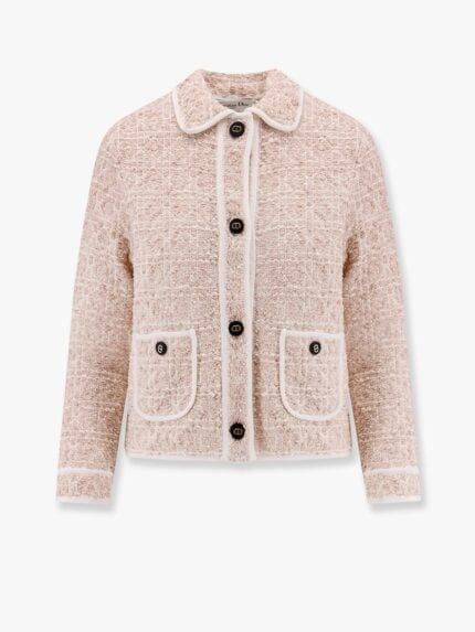 Dior Cotton Blend Jacket With Cannage Motif