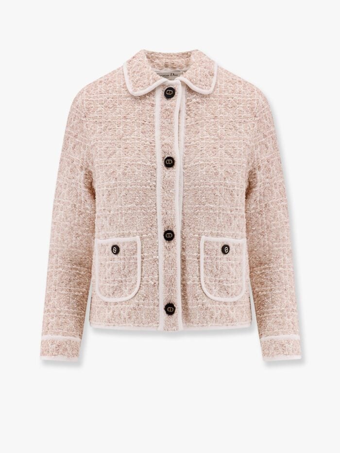 Dior Cotton Blend Jacket With Cannage Motif