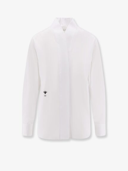 Dior Cotton Shirt Wih Iconic Embroidery