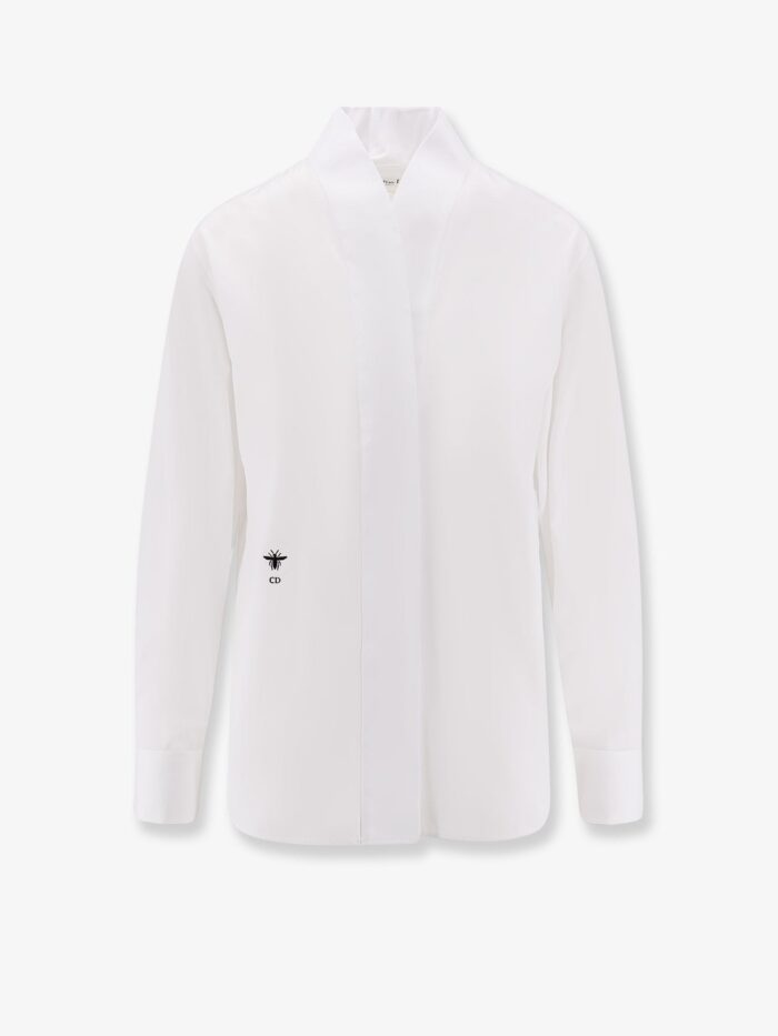 Dior Cotton Shirt Wih Iconic Embroidery