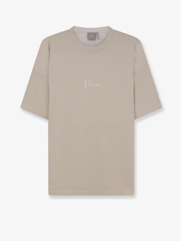 dior cotton t shirt with lettering logo Dior Cotton T-shirt With Lettering Logo