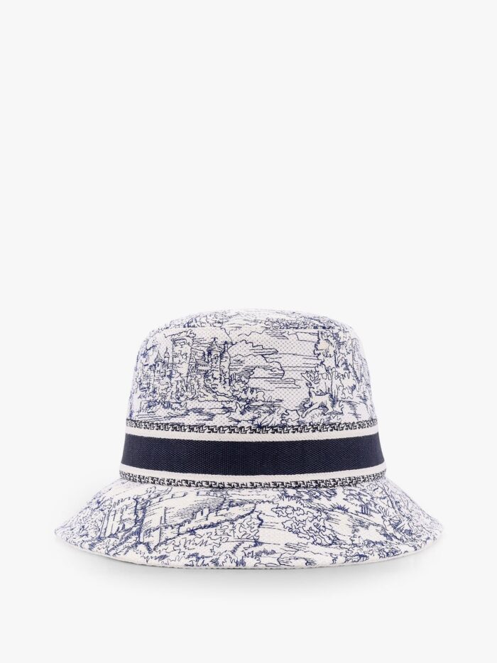 Dior D-bobby Toile De Jouy Scotland Bucket Hat With Narrow Brim