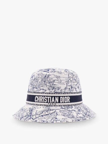 Dior D-bobby Toile De Jouy Scotland Bucket Hat With Narrow Brim