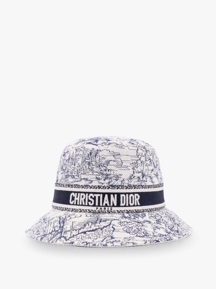 Dior D-bobby Toile De Jouy Scotland Bucket Hat With Narrow Brim