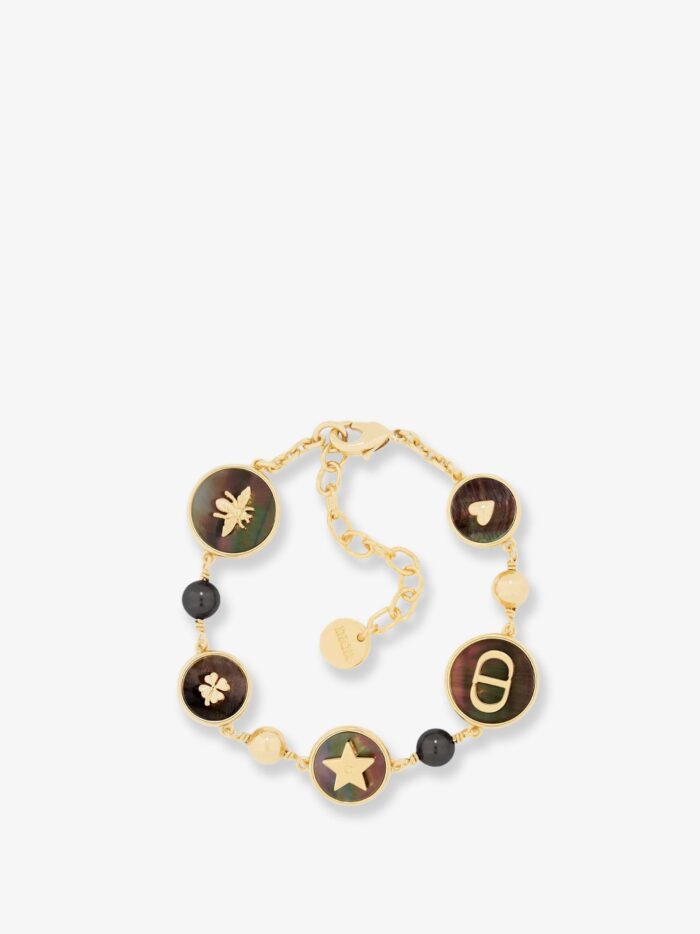 dior d luck metal bracelet with gold finishes Dior D-Luck Metal Bracelet With Gold Finishes