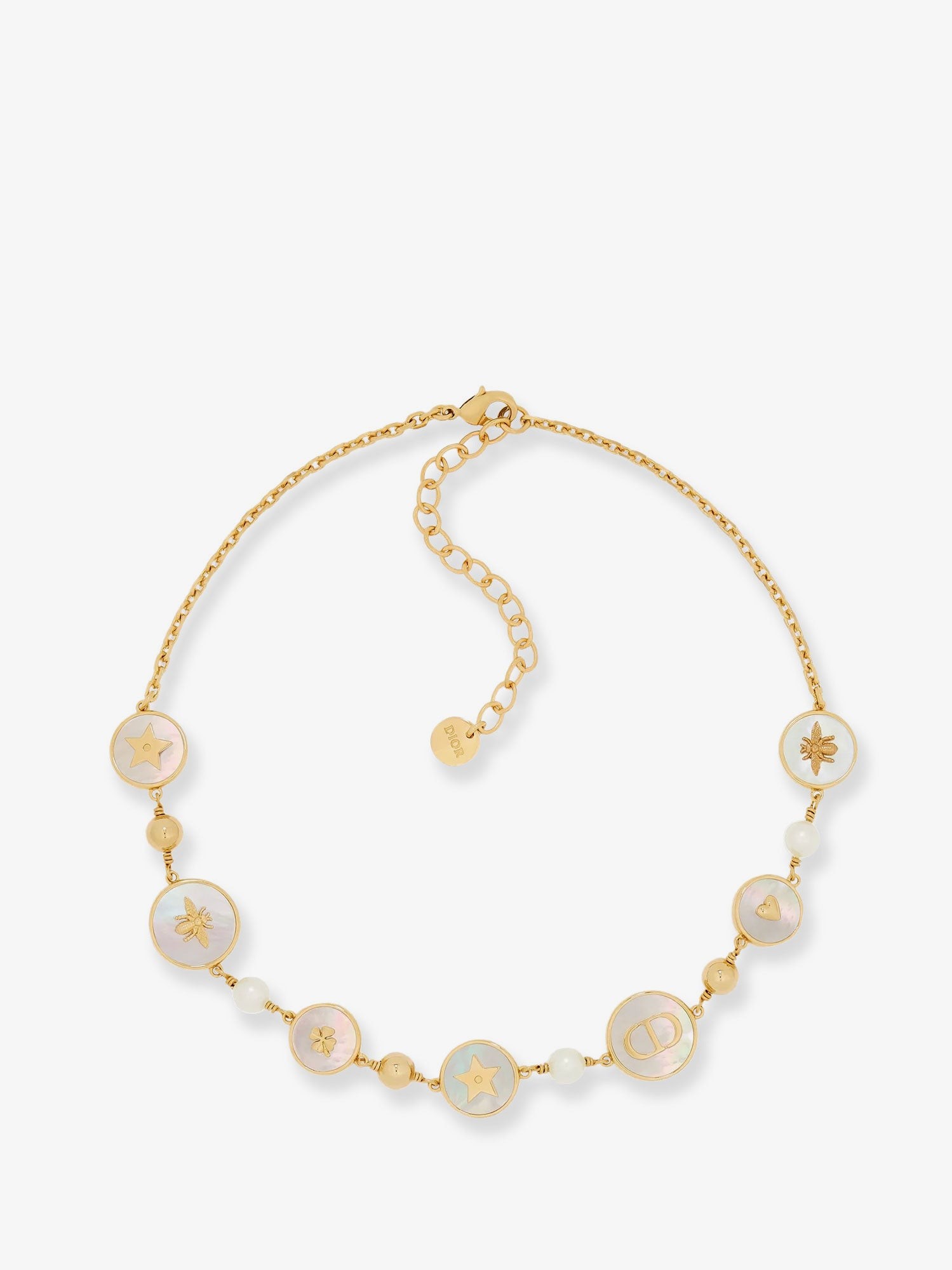 Dior D-Luck Metal Necklace With Gold Finishes