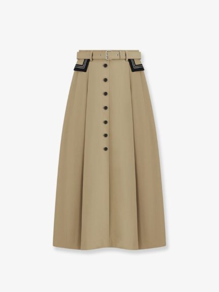 Dior Flared Midi Cotton Skirt