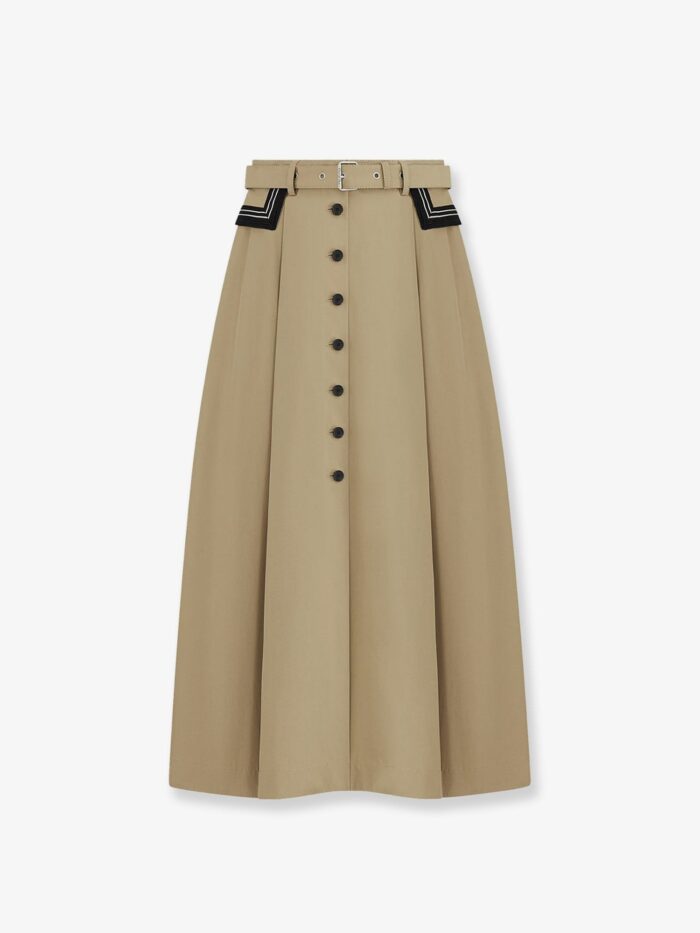 Dior Flared Midi Cotton Skirt