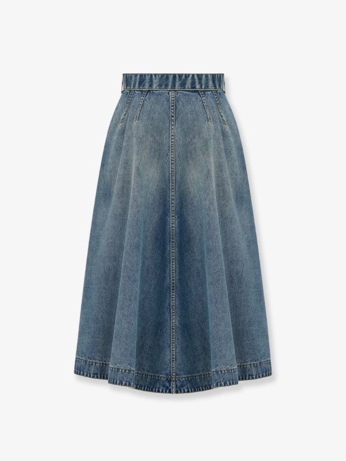 Dior Flared Midi Denim Skirt