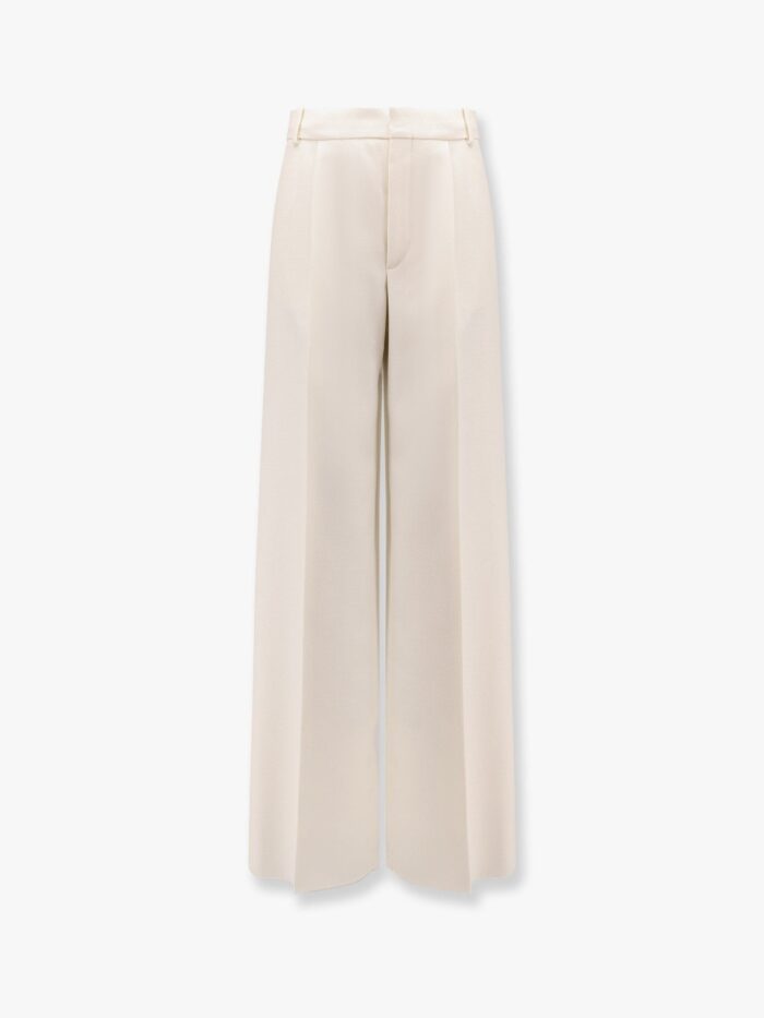 Dior Flared Virgin Wool And Silk Trousers