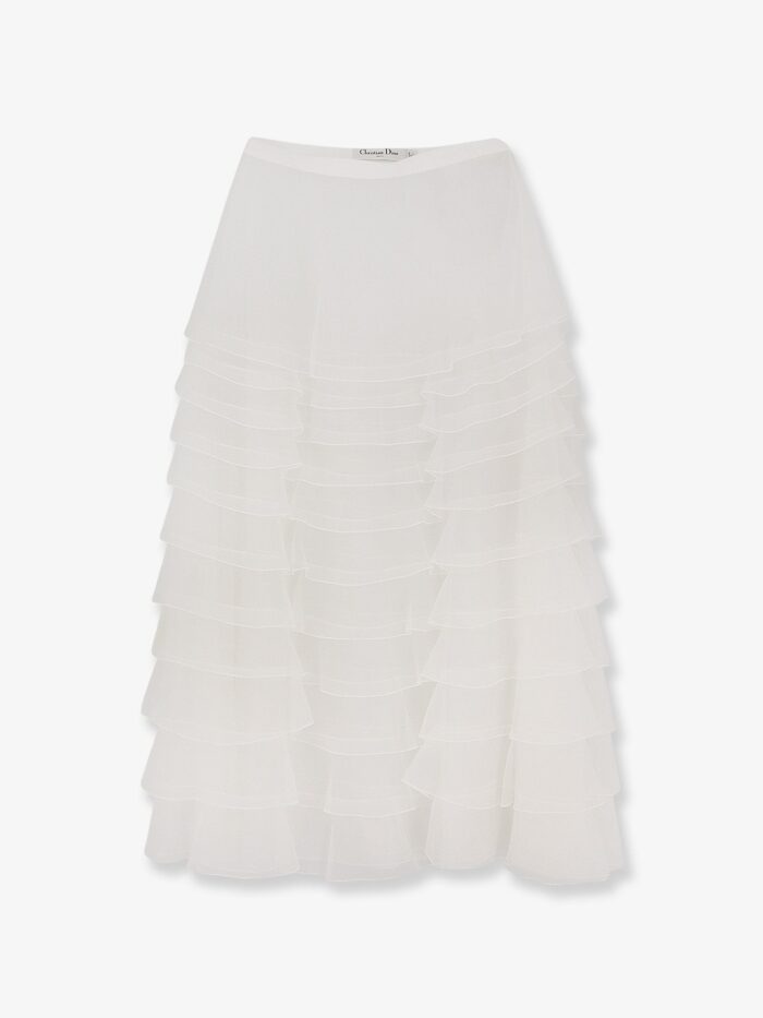 dior flounced voile skirt Dior Flounced Voile Skirt