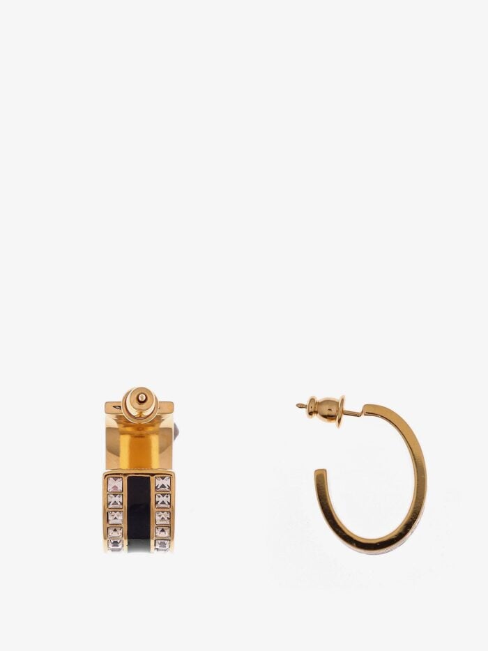 Dior Hoops Brass Earrings With Crystals