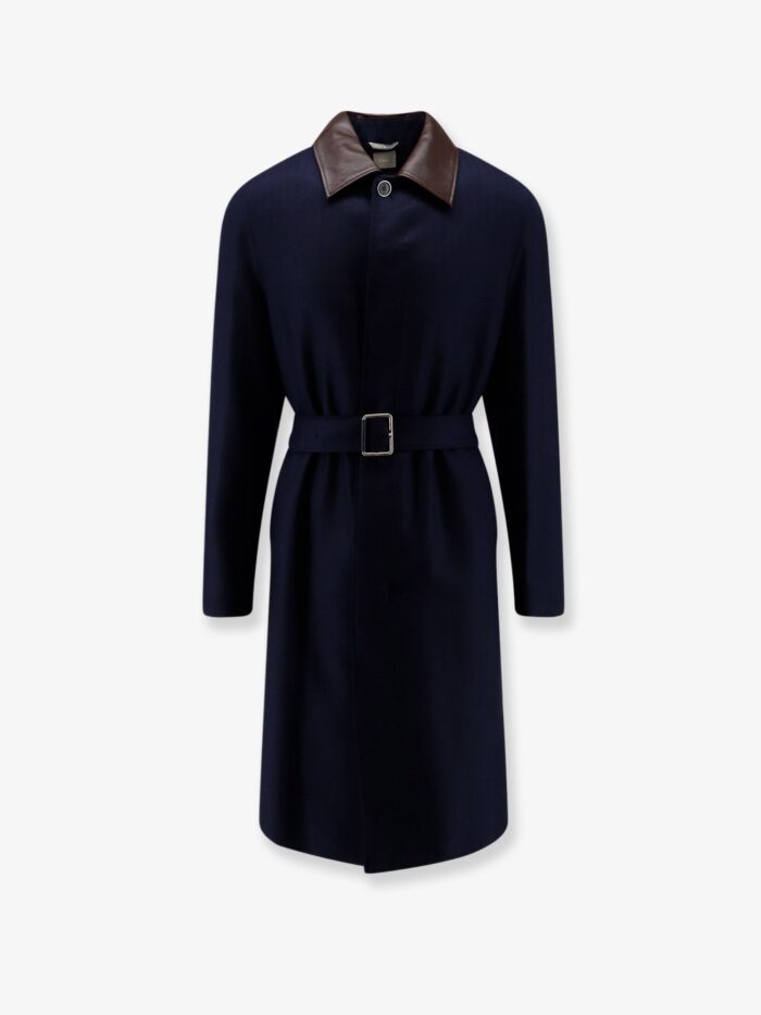 dior icons cashmere coat with leather collar Dior Icons Cashmere Coat With Leather Collar