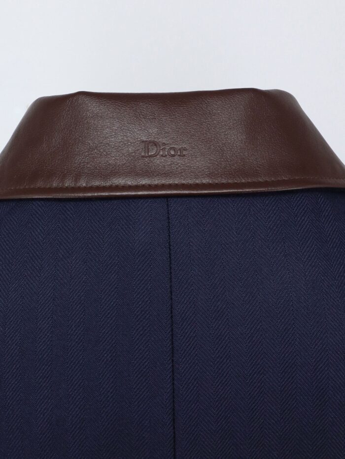 Dior Icons Cashmere Coat With Leather Collar