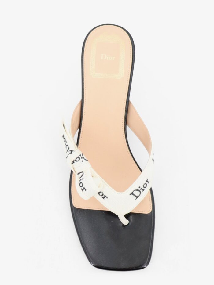Dior J'Adior Cotton Flip-flops With Embroidered Logo