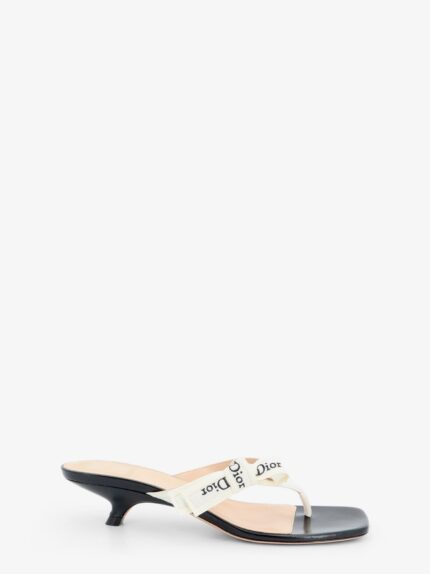 Dior J'Adior Cotton Flip-flops With Embroidered Logo