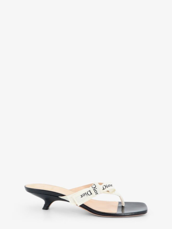 Dior J'Adior Cotton Flip-flops With Embroidered Logo