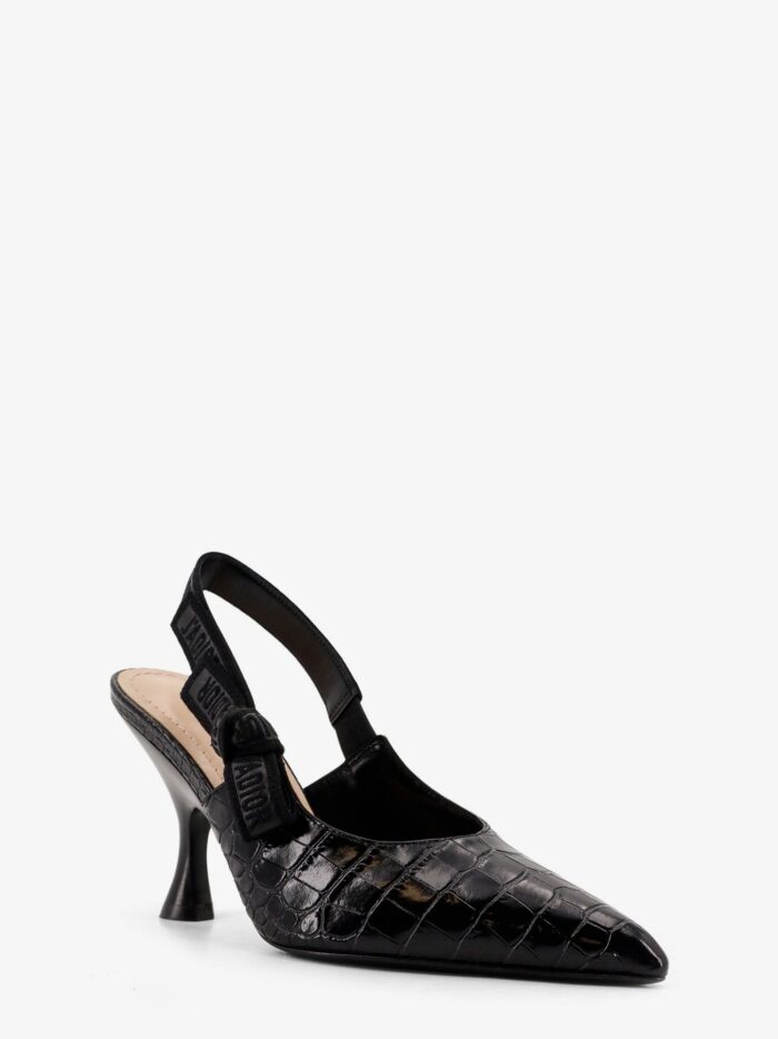 dior j'adior leather slingback pumps with croco effect Dior J'Adior Leather Slingback Pumps With Croco Effect