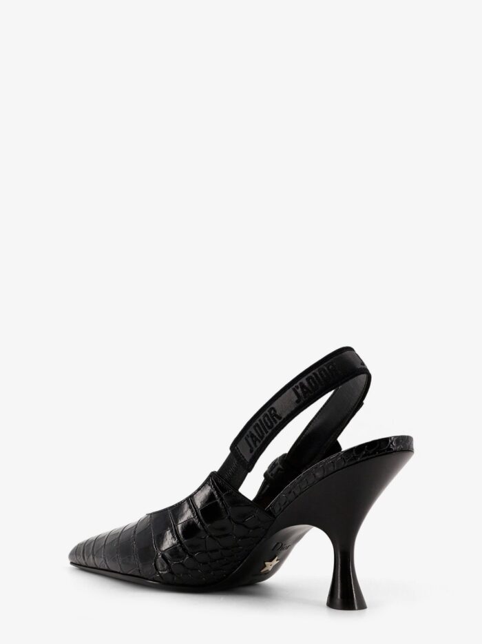 dior j'adior leather slingback pumps with croco effect Dior J'Adior Leather Slingback Pumps With Croco Effect