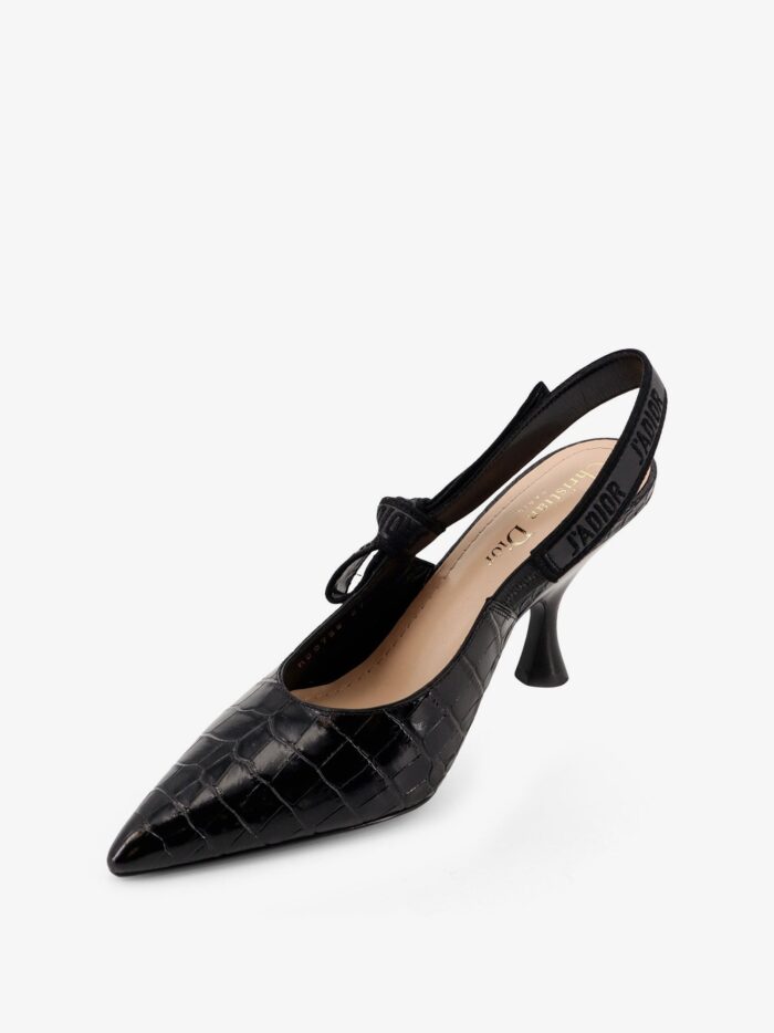 dior j'adior leather slingback pumps with croco effect Dior J'Adior Leather Slingback Pumps With Croco Effect