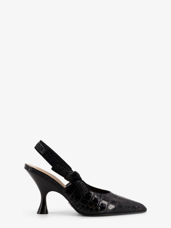 dior j'adior leather slingback pumps with croco effect Dior J'Adior Leather Slingback Pumps With Croco Effect