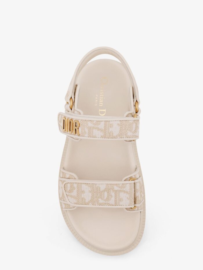 Dior Lurex Dioract Flat Sandals