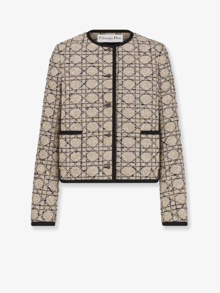 Dior Macrocannage Cotton Blend Tweed Blazer