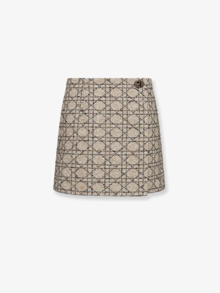 Dior Macrocannage Cotton Blend Tweed Shorts