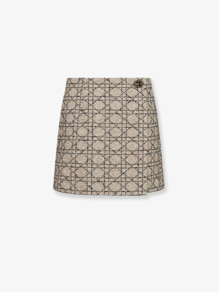 dior macrocannage cotton blend tweed shorts Dior Macrocannage Cotton Blend Tweed Shorts