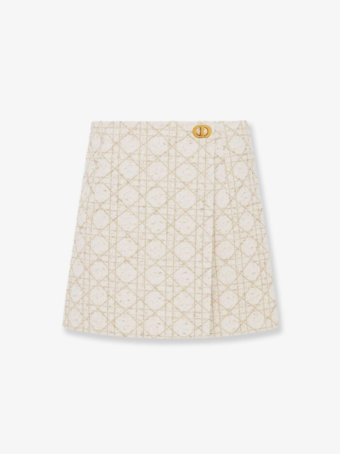 Dior Macrocannage Lurex Shorts/skirt
